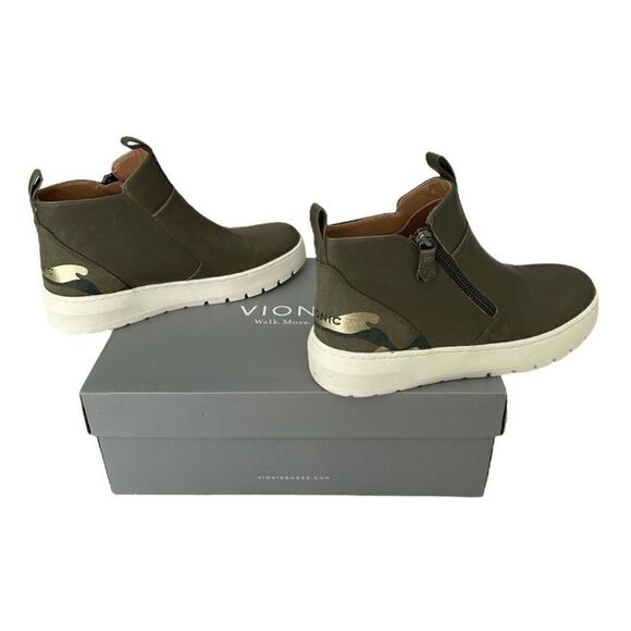 Vionic Brinkley Platform Ankle Boots Bootie Olive Green Women’s Size  6M - Picture 5 of 9